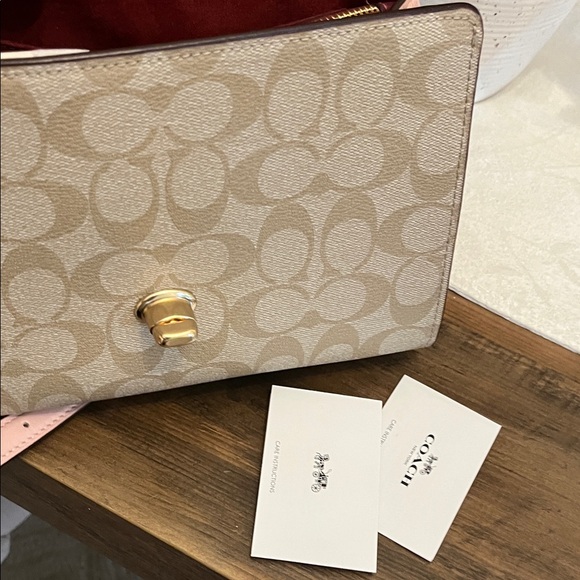 Coach Blush Pink and Beige Shoulder Bag main image 3
